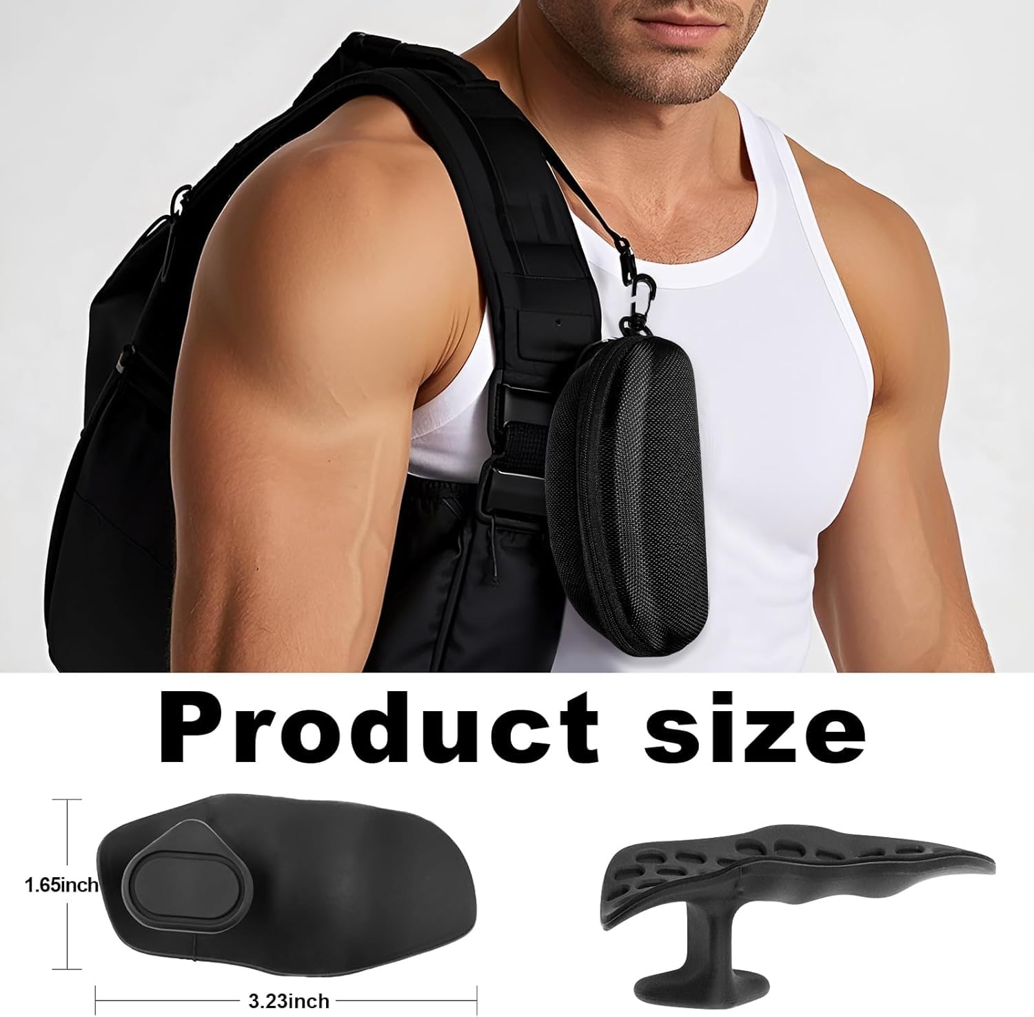 Leosportz Rubber Weight Lifting Grip for Men - Lifting Hook Straps for Gym Deadlifiting | Gym Gloves for Men Women Anti Slip Grip | Dumbbell Barbell Grip (Black)