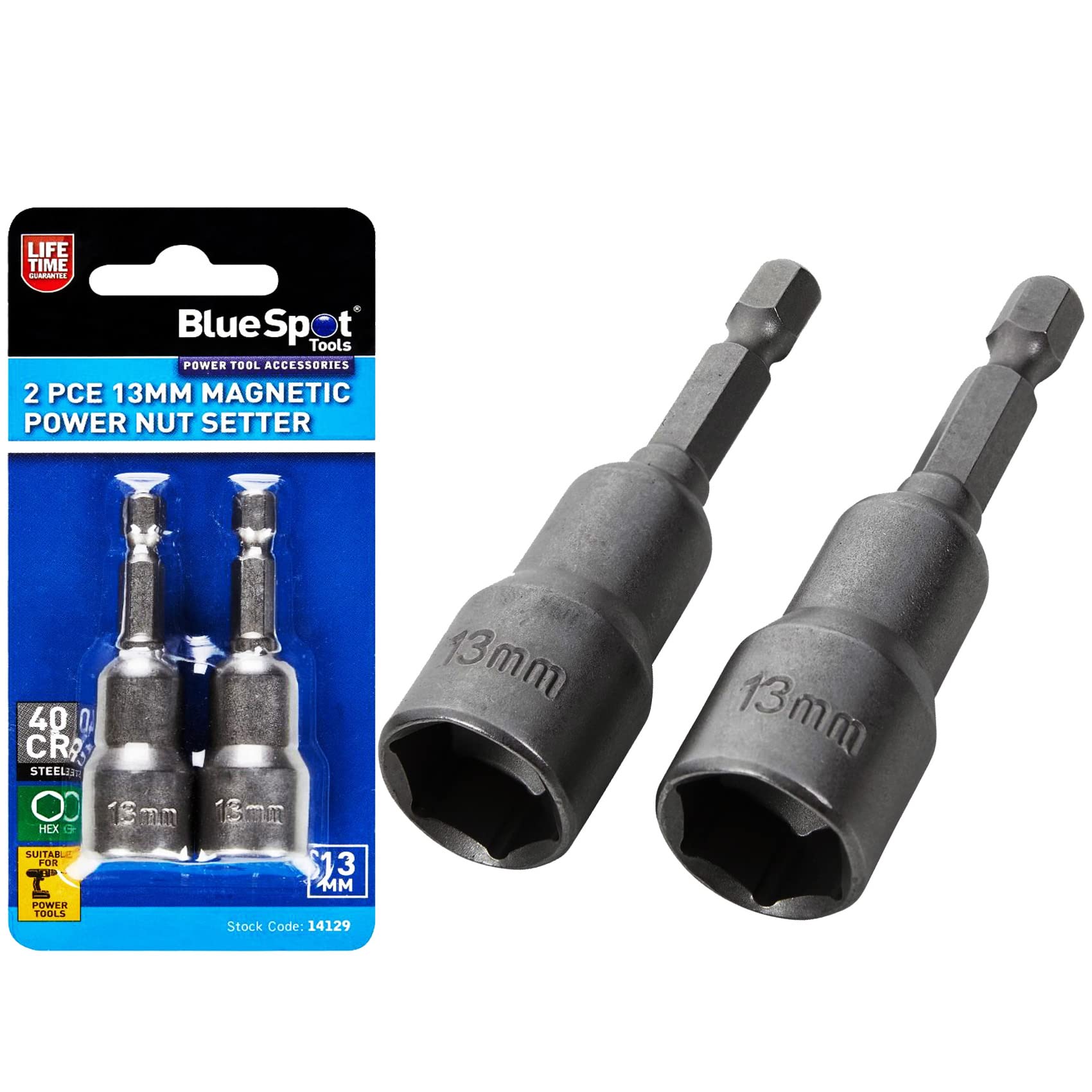 2X BlueSpot 13MM Magnetic Power Nut Setter Set | Hex Head Screws | Driver | More Torque | Workshop | Mechanics | Vehicle Parts & Repair Accessories | Engine | Power & Hand Tools | DIY | UK Free P&P