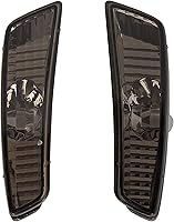 Vista 9 de ECOTRIC Luces de posición laterales compatibles con Pontiac G8 2008-2009 con bombillas halógenas ámbar para parachoques laterales, lentes ahumadas