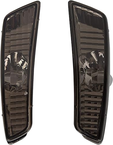 Miniatura 9 de ECOTRIC Luces de posición laterales compatibles con Pontiac G8 2008-2009 con bombillas halógenas ámbar para parachoques laterales, lentes ahumadas