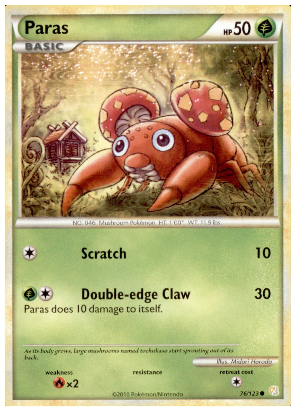 Pokemon - Paras (76/123) - HeartGold SoulSilver: Buy Online at Best Price  in UAE