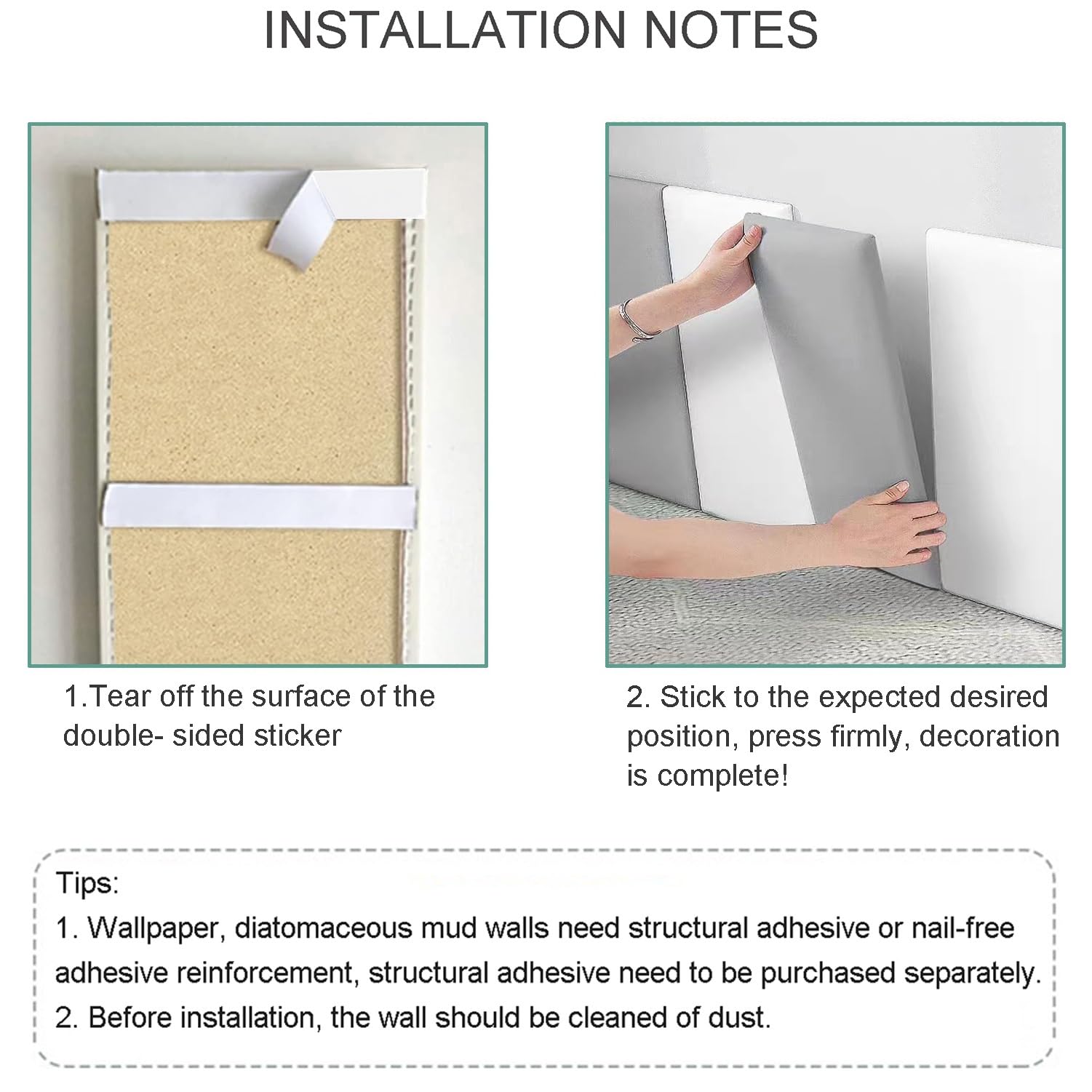 Tête De Lit Rembourrée, Tapis Mural 3D Anti-Collision, Auto-Adhésive Insonorisation Panneaux Muraux for Accueil Lits De Différentes Tailles Décoration