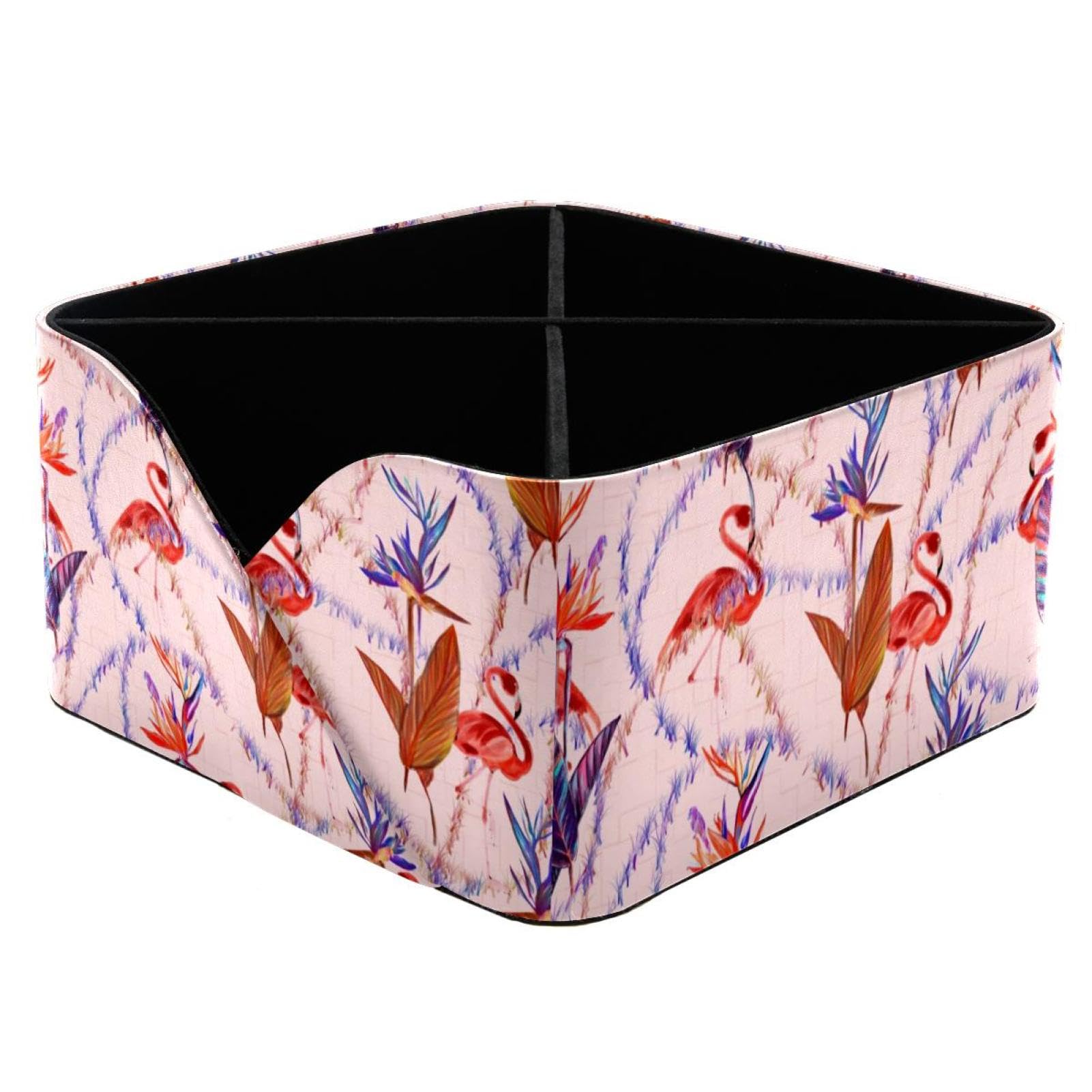 Organiseur de bureau flamant rose à 2 compartiments pour stylos et cosmétiques