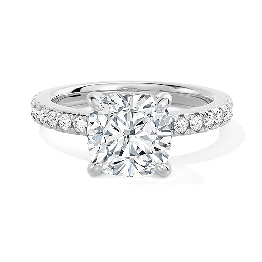MSBLUE Moissanite Engagement Ring