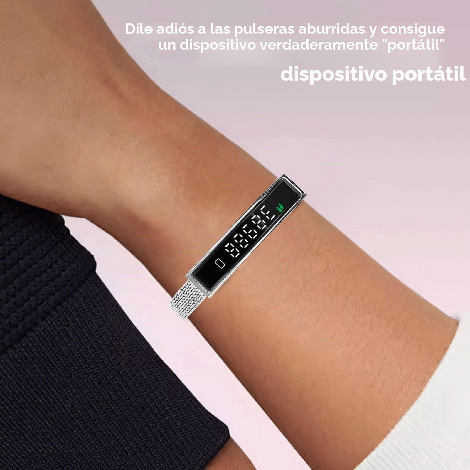 Dpofirs Smart Band Fitness Tracker, con Bluetooth 5.3, Cámara Remota, Monitor de Sueño, Contador de Pasos, Rastreador de Calorías, Pulsera Inteligente para Teléfono (Silver)