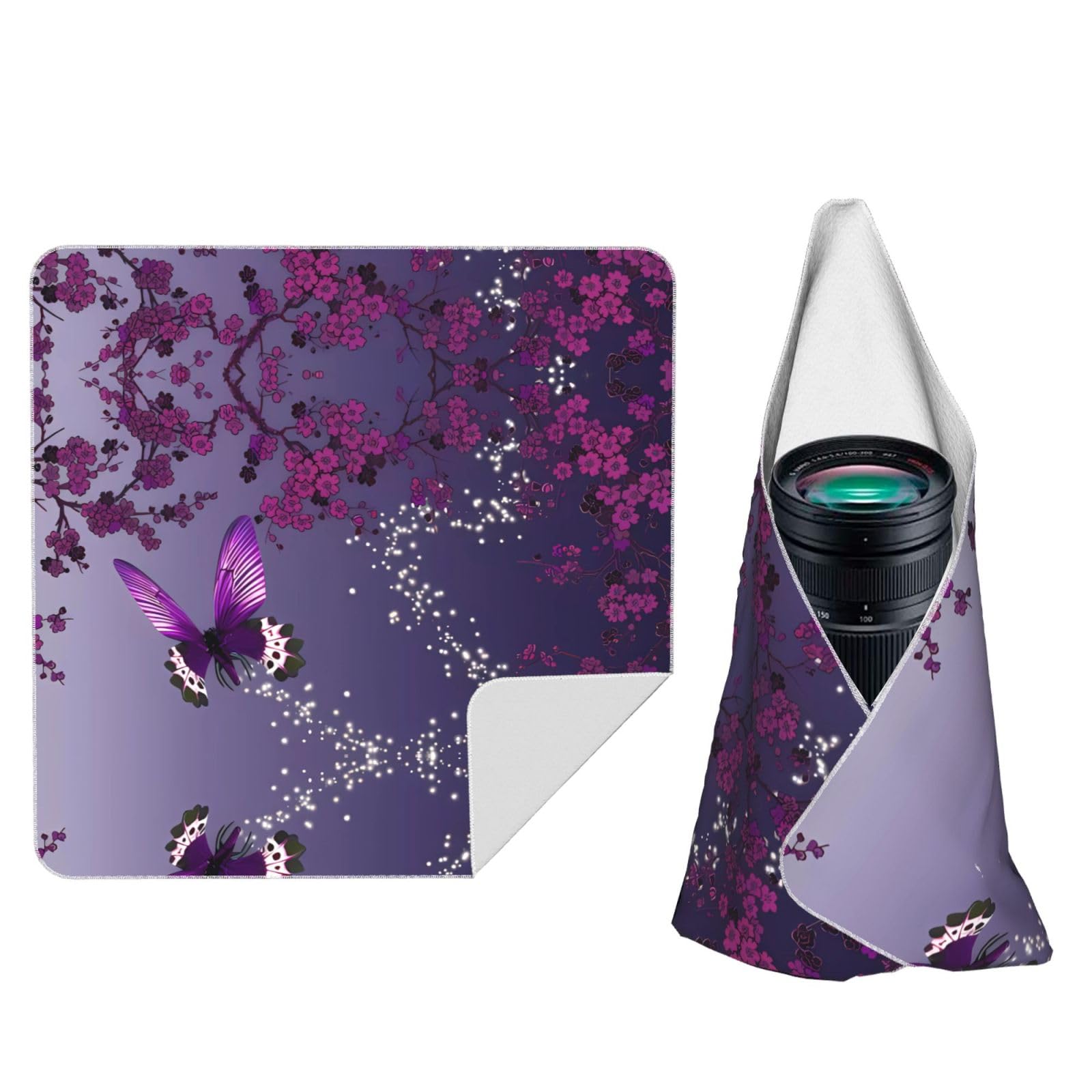 ZhaoYuGoods Purple plum butterfly Camera Wrap Cloth