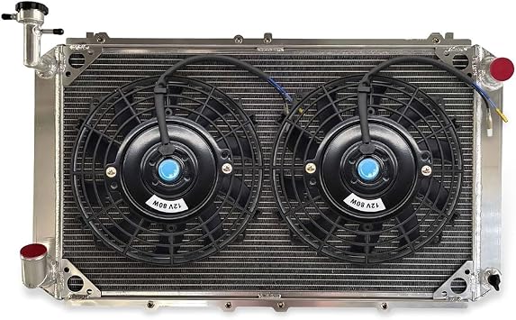 4 Row Aluminum Radiator Fans 1988-1998 Compatible With Nissan Patrol GQ Y60 2.8L 4.2L TD42 RD28T 6 Cyl Turbo - Diesel