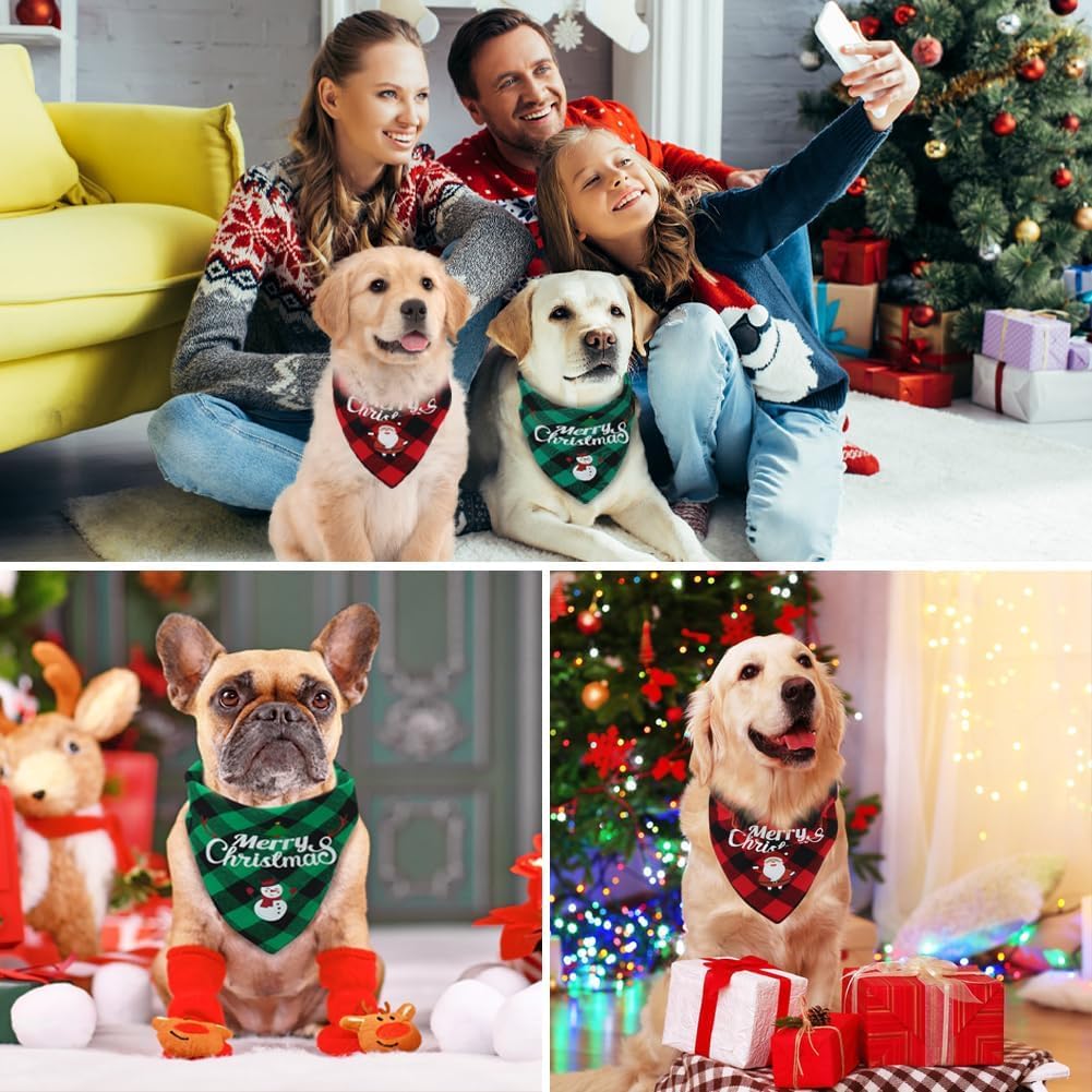 Christmas Decoration Dog Bandana Christmas Dog Gifts Neckerchief Cat Accessories Dog Gift Dog Scarf Christmas Dog Bandana Christmas Suit Christmas Scarf Classic 2 Pieces - Image 4