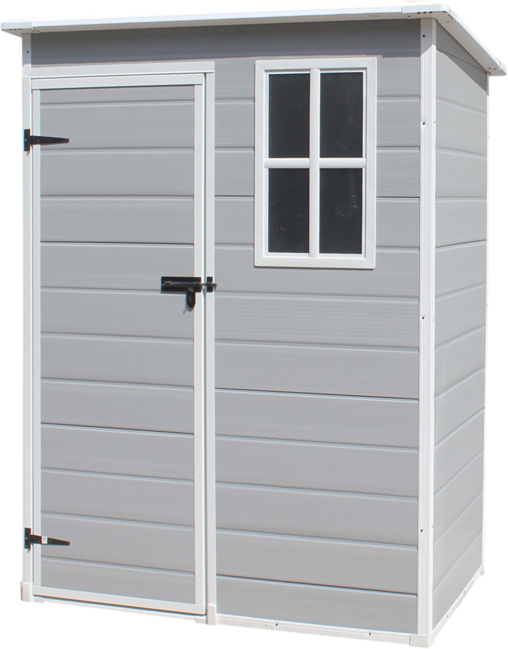 Panana Plastic Garden Storage Shed Outdoor Storage Includes Plastic Floor, Strong Structure House Tool Shed (L x W x H) 79 x 152x 192 cm