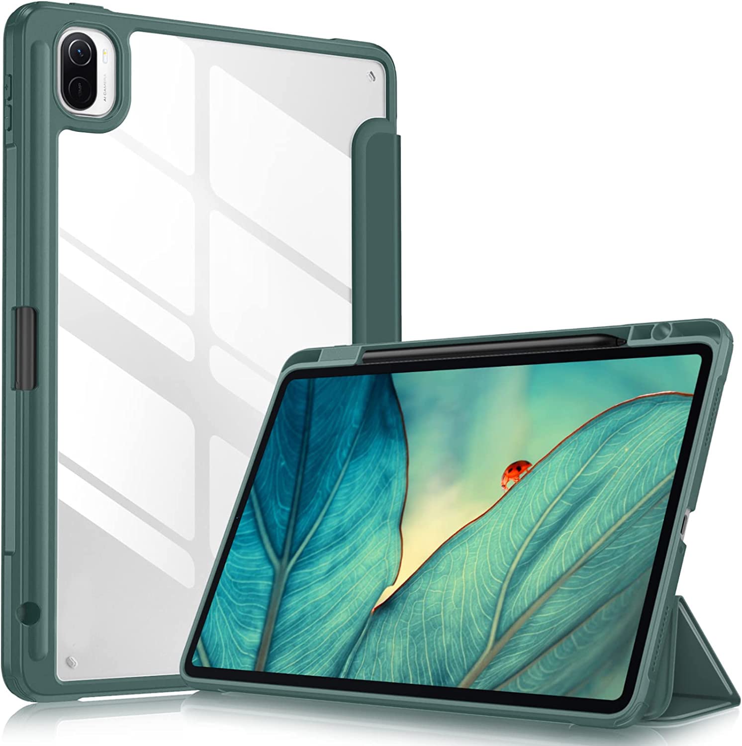 MOCA Case for Xiaomi Pad 5 / Pad 5 11 Pro with Pen Holder,Transparent Hard Shell Back Cover Protective Slim Case for Xiaomi Mi Pad 5 /Pad 5 Pro 11” (Xiaomi Pad 5 11 Inch, Midnight-Green)-image-19