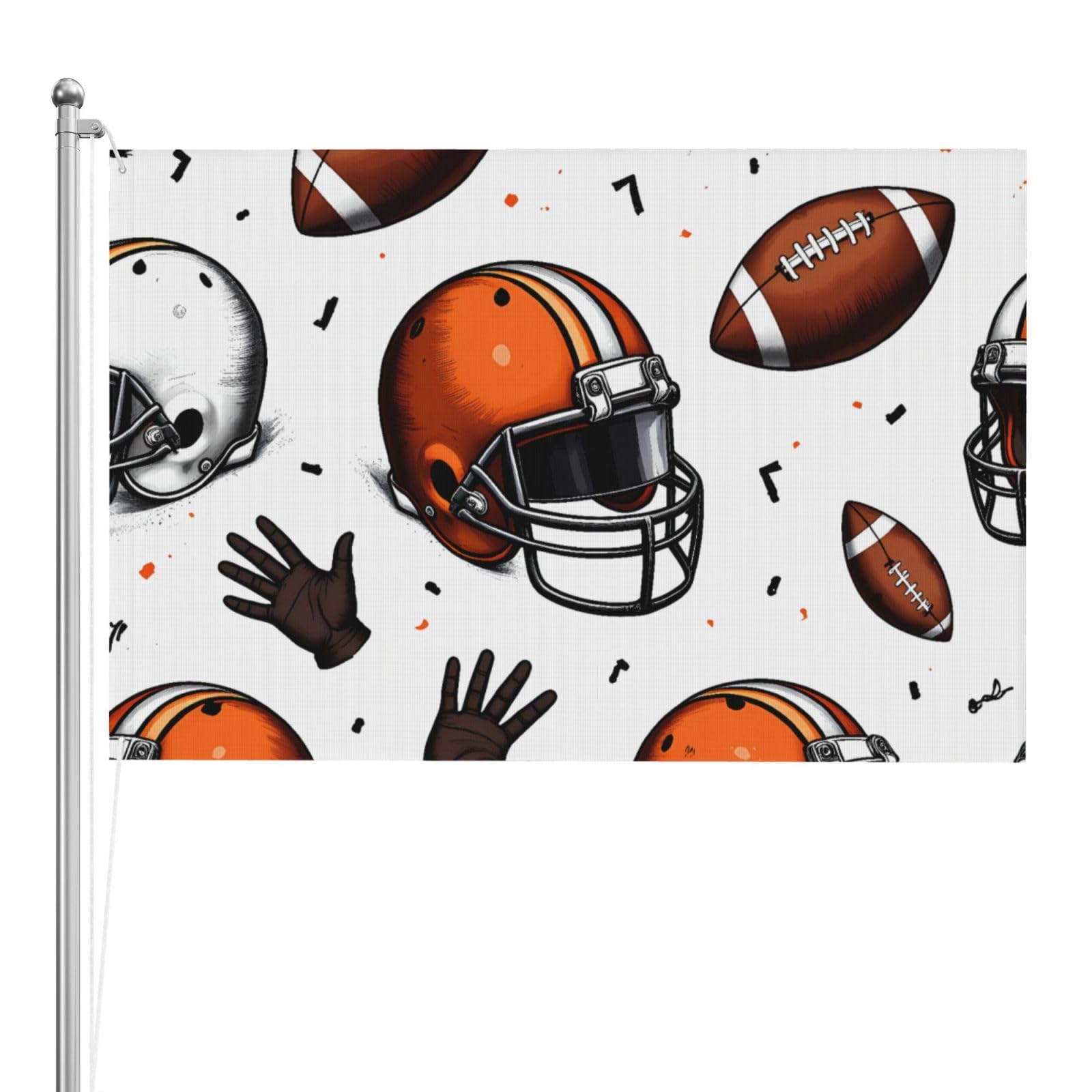 Drapeau de football extérieur 1,2x1,8 m en polyester haut de gamme aux couleurs vibrantes