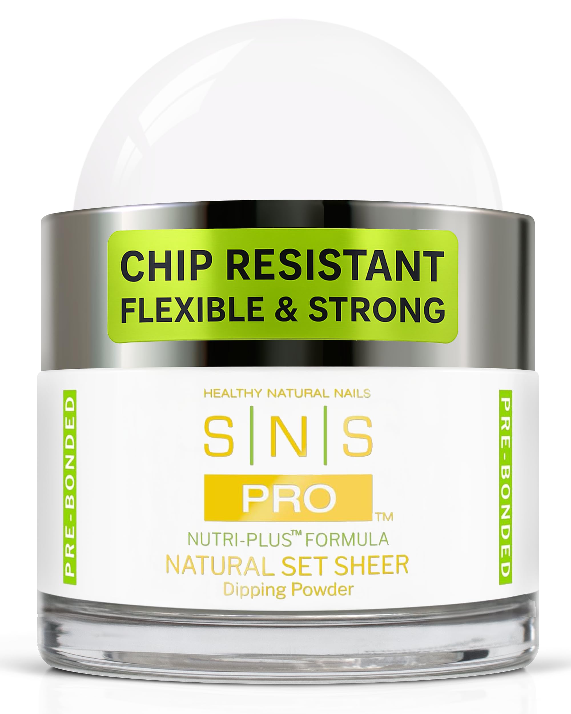 SNS Nail Dip Powder, Gelous Color Dipping Powder - Natural Set Sheer (Natural/Nudes, Sheer), PWNSS02 - Long-Lasting Acrylic Nail Color & Polish Lasts 14 Days - Odor-Free & No UV Lamp - 2 Oz