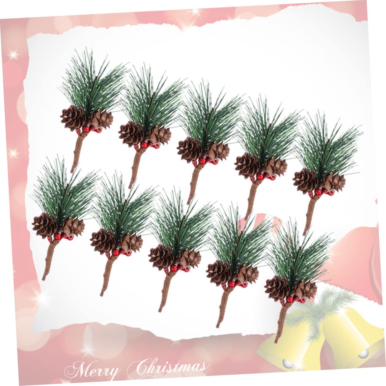 VILLCASE 90 STK Weihnachtsbeeren weihnachtsdeko weihnachtshochzeit Christmas decoations Beeren der Weihnachtsstechpalme Tannenzapfen Zweig Weihnachtskiefernbeeren Simulation Beerenpflücker