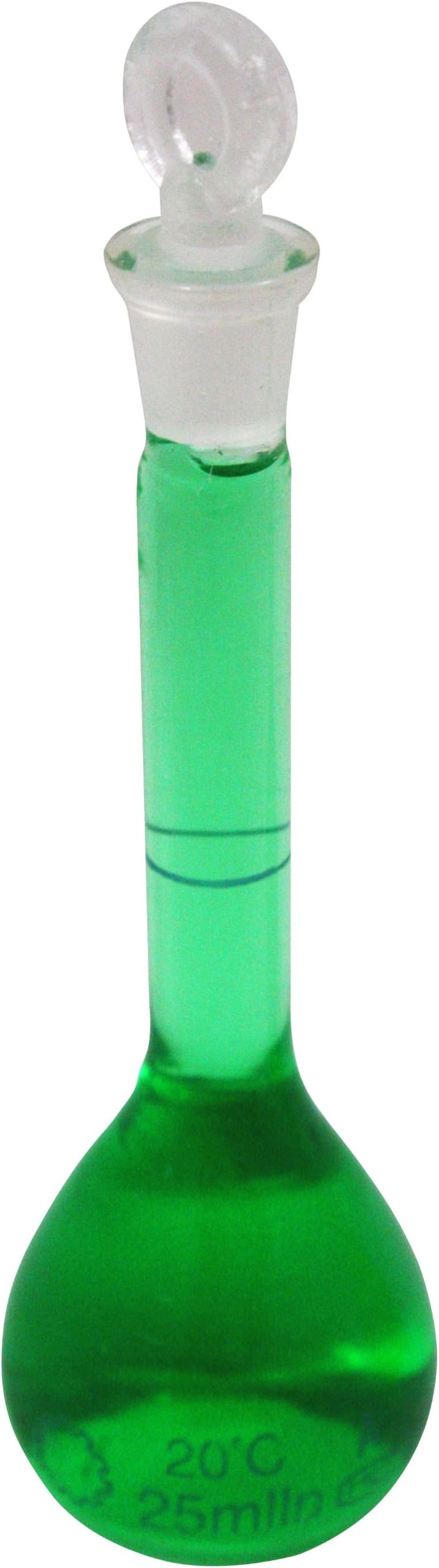 25ml Volumetric Glass Flask with Ground Glass Stopper