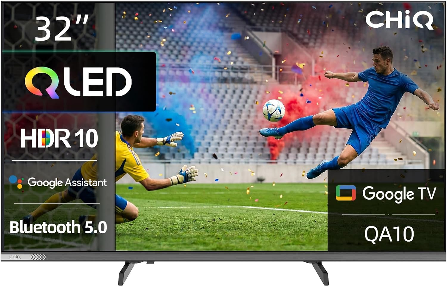 CHiQ Smart TV 32QA10 32 Pulgadas Smart Google TV, FHD HDR10, Asistente de Googl…