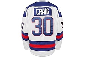 1980 Miracle On Ice Team 30 Jim Craig Stitched Ice Hockey Jersey