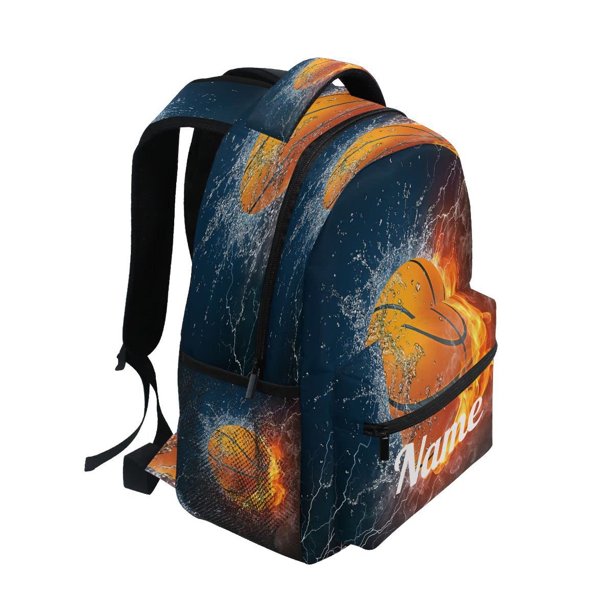 Custom1 - Mochila para niños con texto en inglés "Añade tu nombre", mochila para estudiantes primarias, bolsa para libros para niños y niñas, Personalizado5, talla única