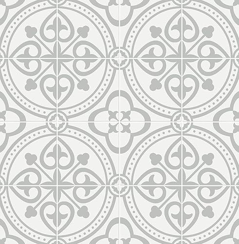 Lillian August Luxe Haven Villa Mar - Papel tapiz de azulejos sintéticos para despegar y pegar (Harbor Mist) (Villa Mar Tile)