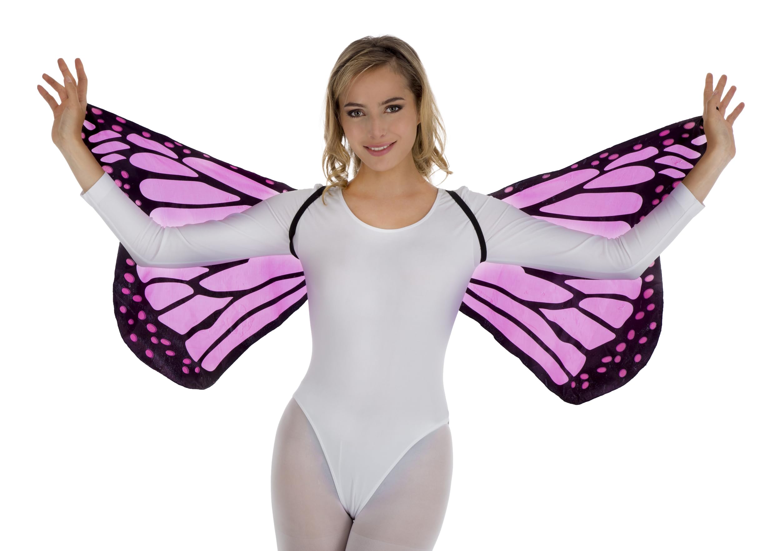 Adult Pink Butterfly Wings – One Size Costume Accessory | Lightweight Fantasy Fairy Wings for Halloween, Festivals, Parties & Cosplay