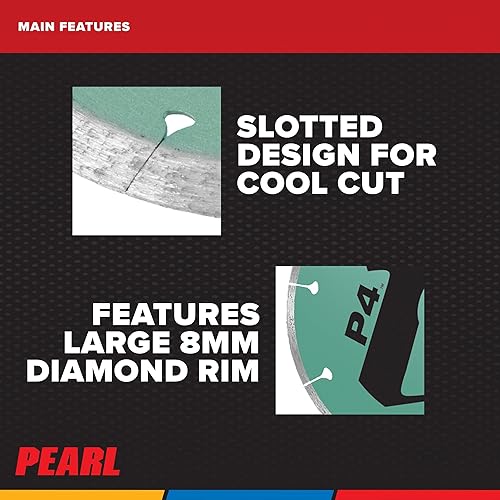 Miniatura 3 de Pearl Abrasivo P4 DTL07HPXL Azulejo y Hoja de Piedra para Porcelana 7 x .060 x 58