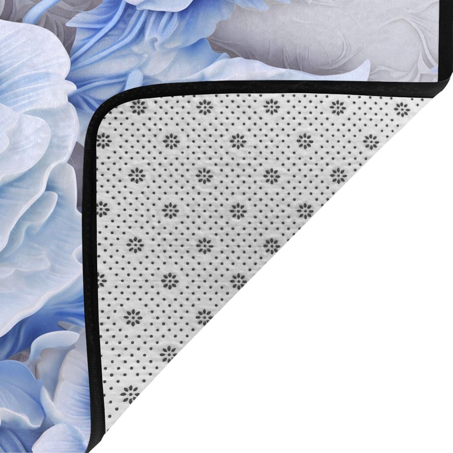 Rosebud Printed Flannel Floor mat 80x58 inches for Bedroom, Living Room, Study Room Decorative Carpet