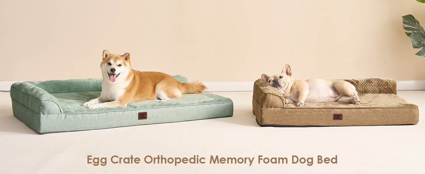 Amazon.com: EHEYCIGA Large Dog Bed Memory Foam for Crate