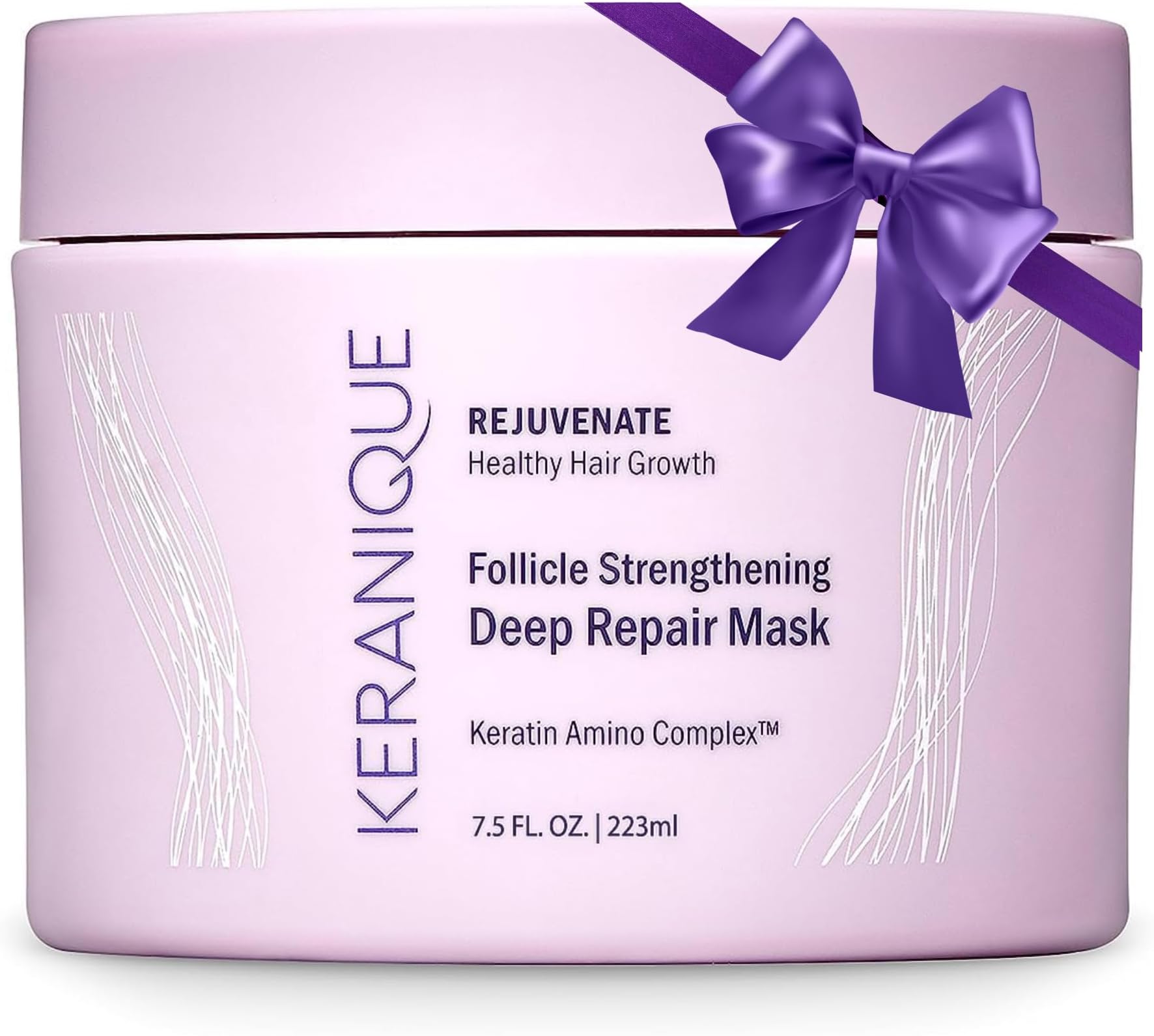 Keranique Hair Mask for Dry, Damaged & Thinning Hair – Deep Repair & Hydration with Keratin Protein & Ceramides – Strengthens, Volumizes & Supports Healthy Hair Growth – Keratin Amino Complex™