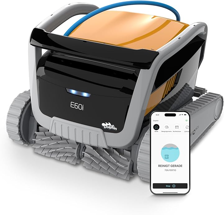 Dolphin e60i robot con app per la pulizia automatica della piscina pareti e fondo Dolphin E60i