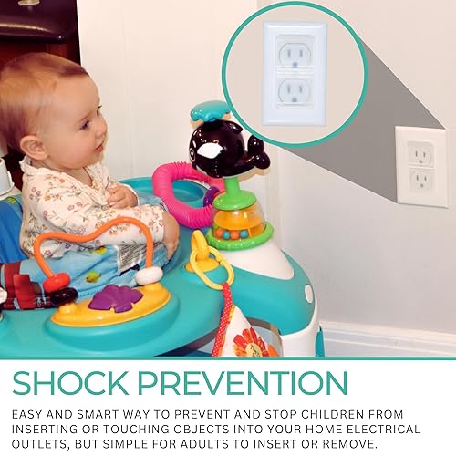 Miniatura 4 de Cubiertas transparentes de doble toma de corriente a prueba de bebés (paquete de 10, 20 enchufes)  Cubiertas de enchufe a prueba de bebés para