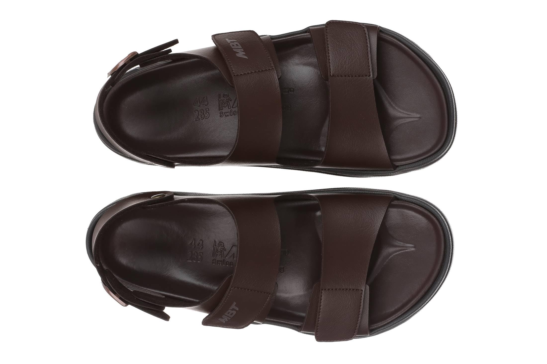 MBT NAGANO Sandales pour Homme en Cuir avec Fermeture Boucle. Chaussures Légères et Confortables pour Été. Chaussures Physiologiques Confort et Stabilité. Sandales de Récupération S'habiller