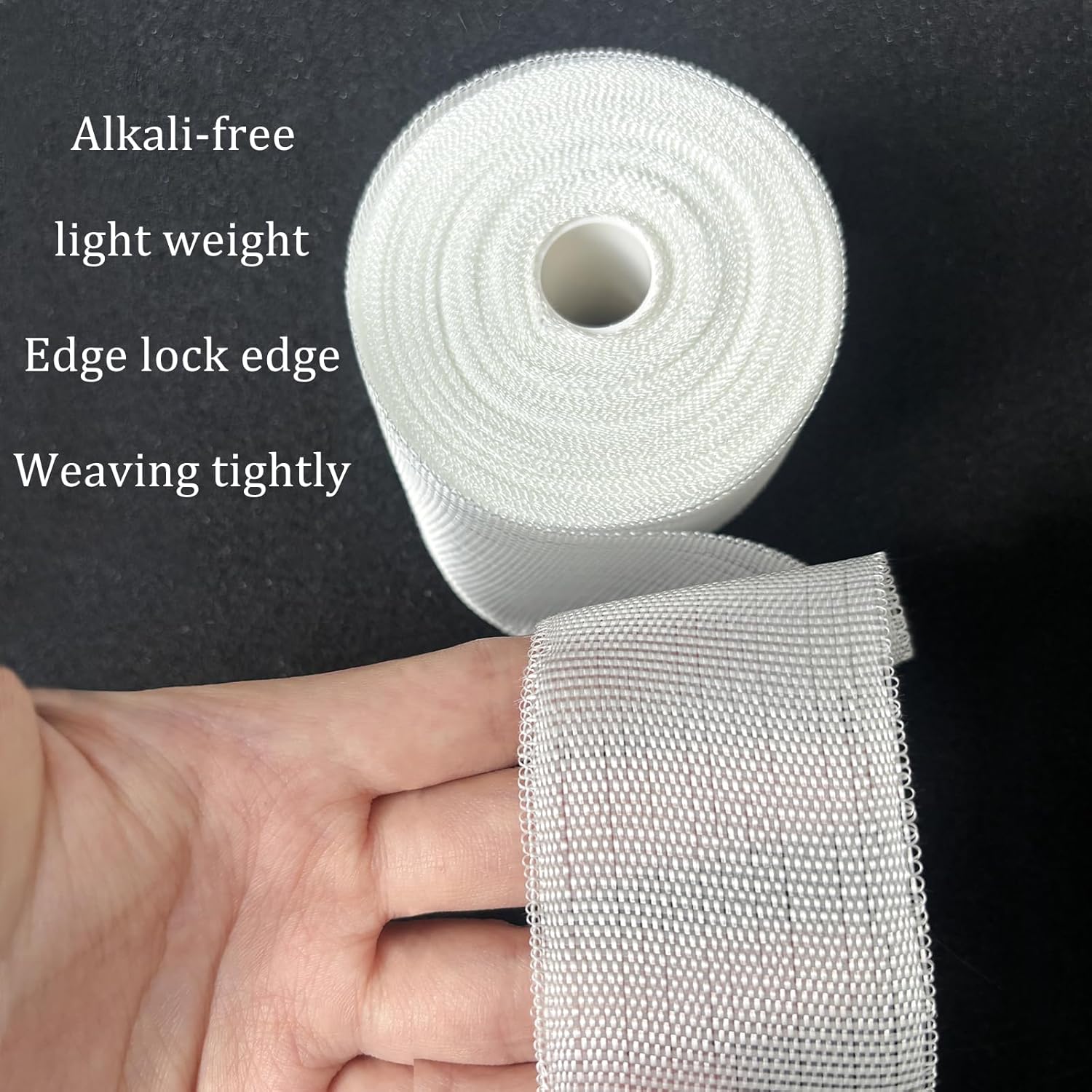 Acuteye Fiberglass Cloth Roll, 4 Inches*99 Feet 6oz Plain Weave Non Adhesive Fiberglass Cloth Tape Strip for Repairing and Reinforcing Pipes, Sinks, Bathtubs, Boats, Cars (1, 4'' * 99')