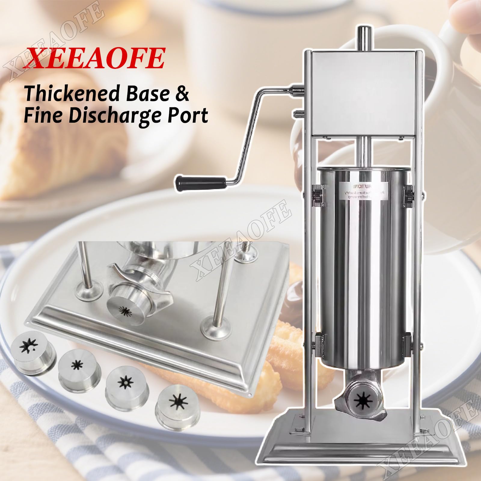 Machine de remplissage de dessert en acier inoxydable, machine à churros et beignets verticaux pour la maison, les restaurants et les boulangeries