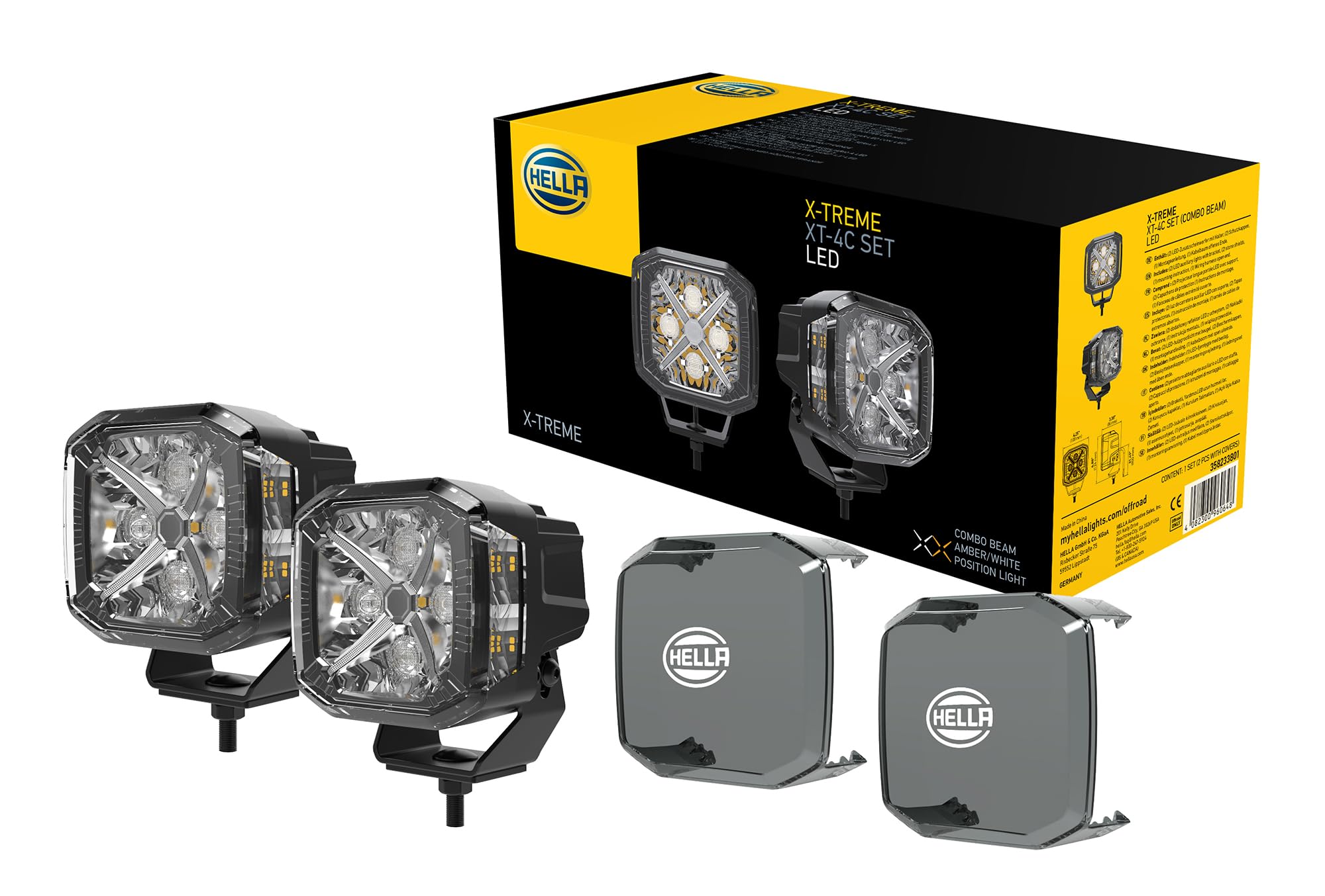 Amazon.com: Hella X-TREME 2Pcs 4 Inch Combo Beam 7100LM Off Road