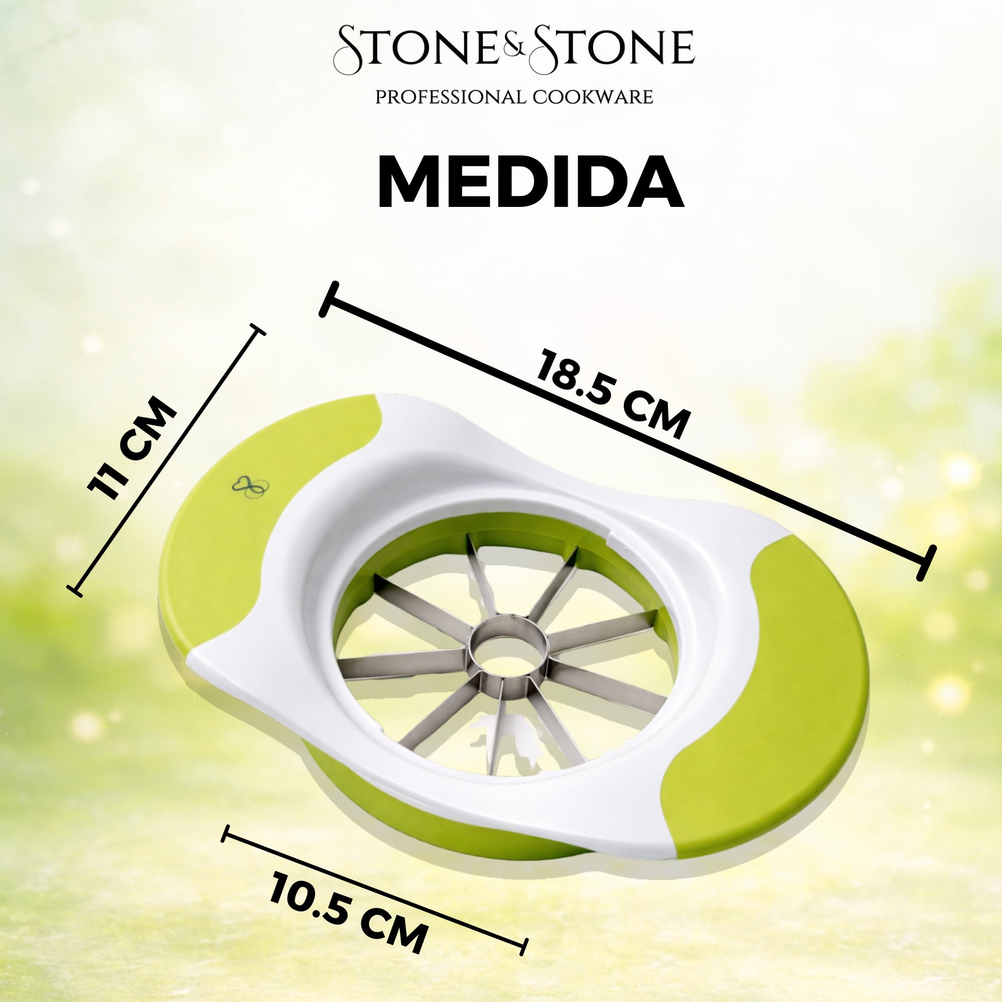 Stone & Stone - Troceador y descorazonador de manzanas con hojas de acero inoxidable