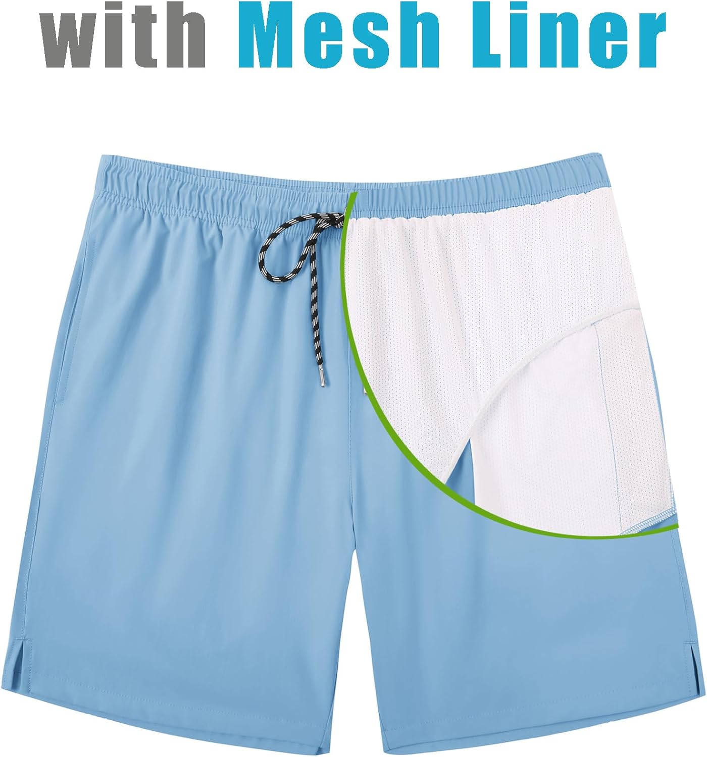 COOFANDY Mens Swim Trunks 7 inch Bathing Suit with Mesh Liner Swim Shorts Board Short Swimsuit - Image 4