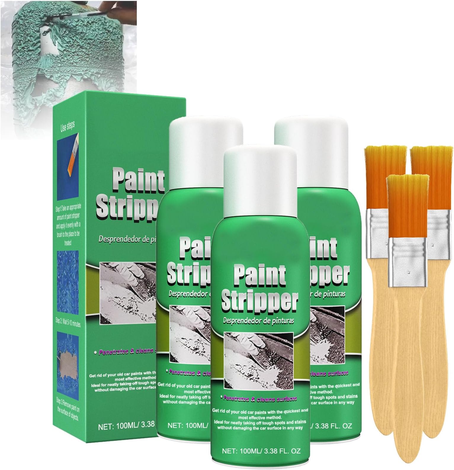 Rayhong Paint Stripper, Ray Hong Paint Stripper, Rayhong Paint Remover, Car Paint Stripper, Efficient Automotive Paint Stripper, Paint Stripper Gel, Wall Graffiti Remover, Peeling Paint Remover (3)