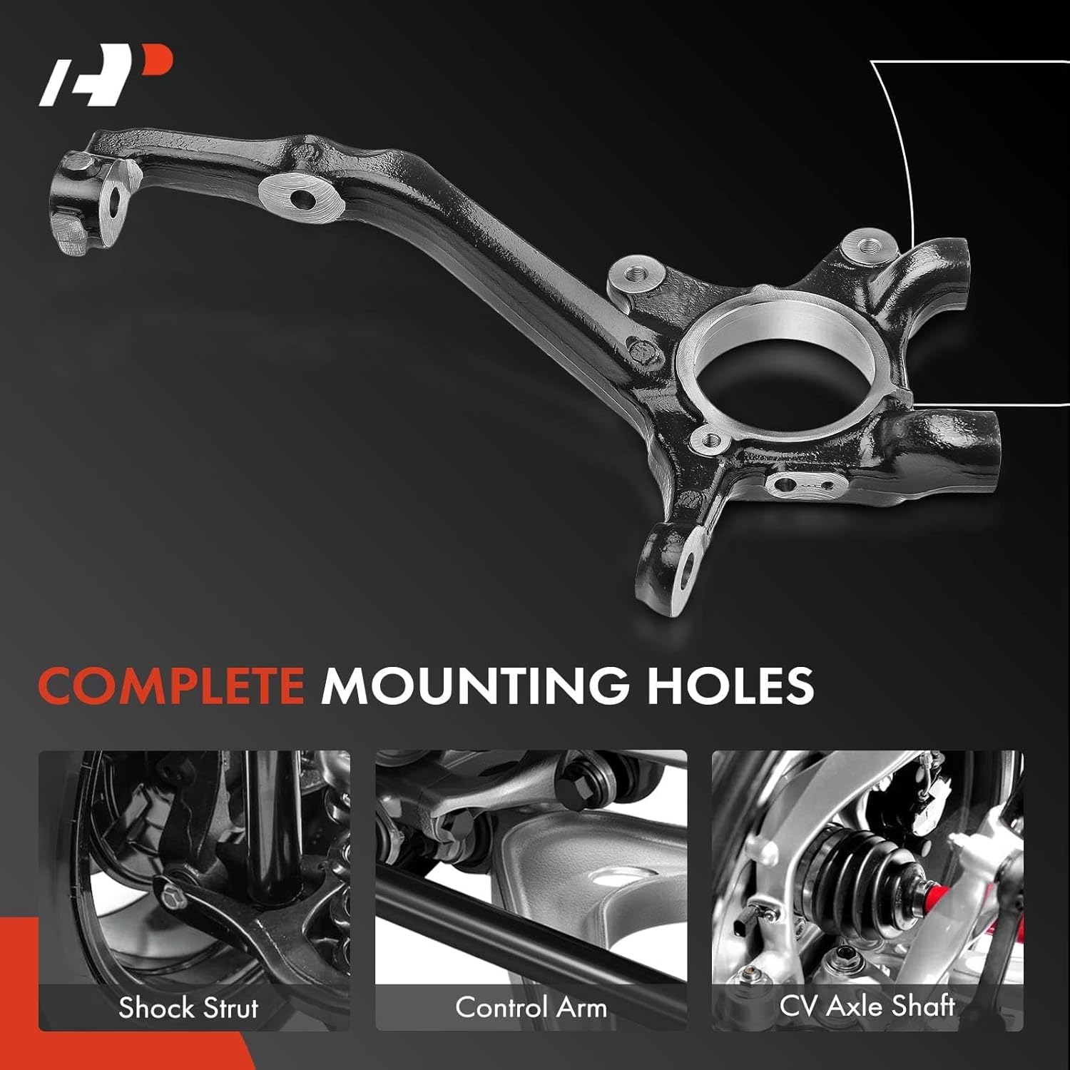 A-Premium Front Right Suspension Steering Knuckle Compatible with Toyota Tacoma 2005-2023, 4WD or RWD, Passenger Side