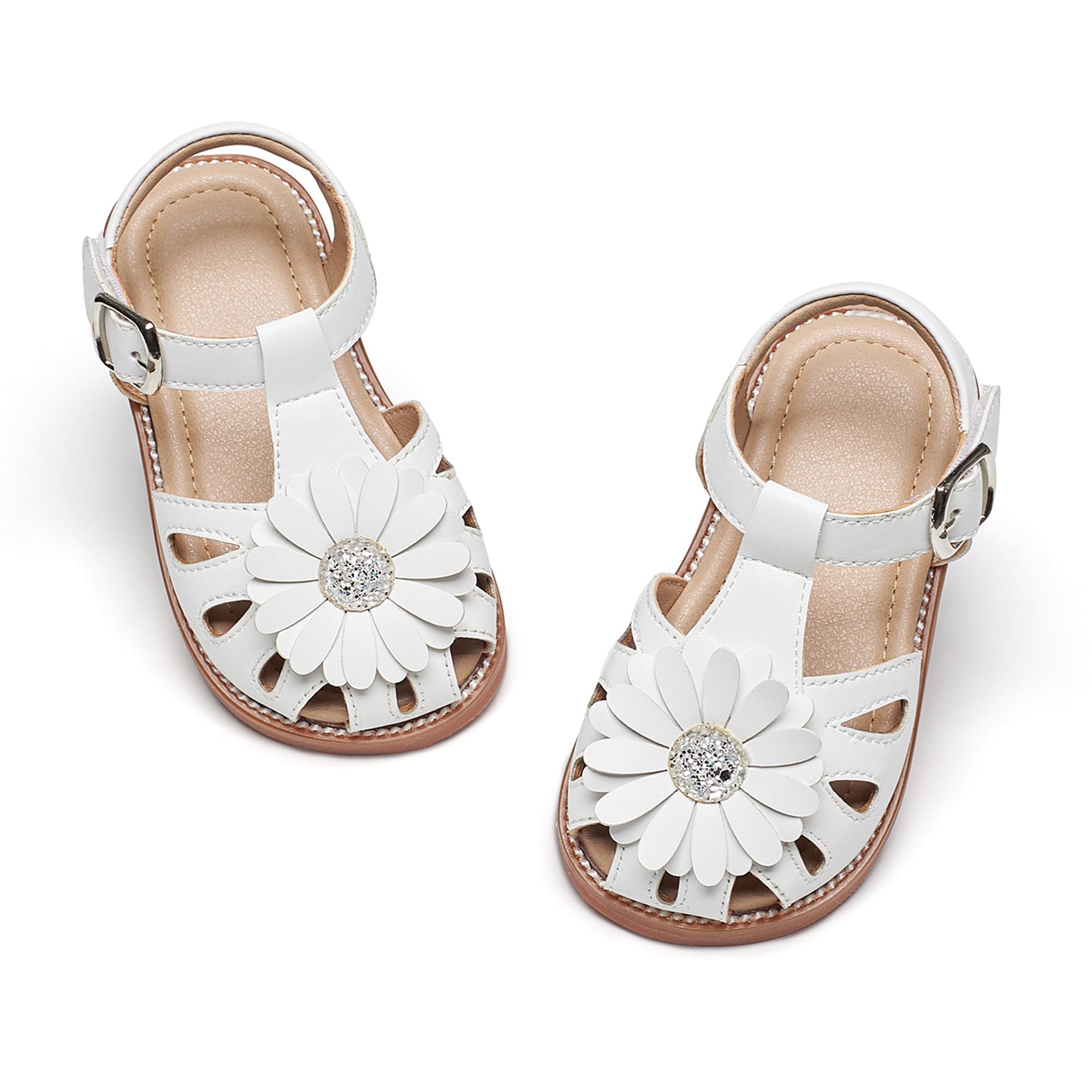 Otter MOMO Toddler Little Flower Girl Sandals Princess Dress Shoes Wedding