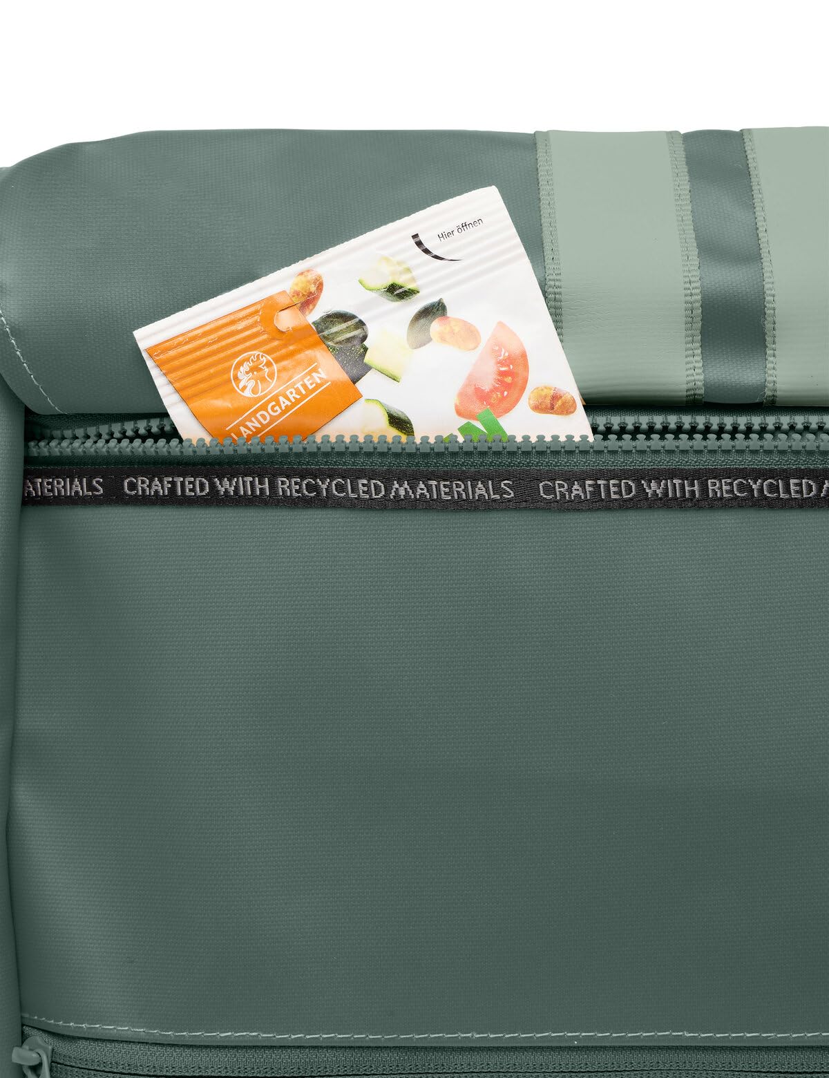 VAUDE Kleine Umhängetasche mit Trolleyhalterung & Recycled PET Material, Wasserdicht mit Reißverschluss-Fächern & Schlüsselhalter - für deinen Urlaub