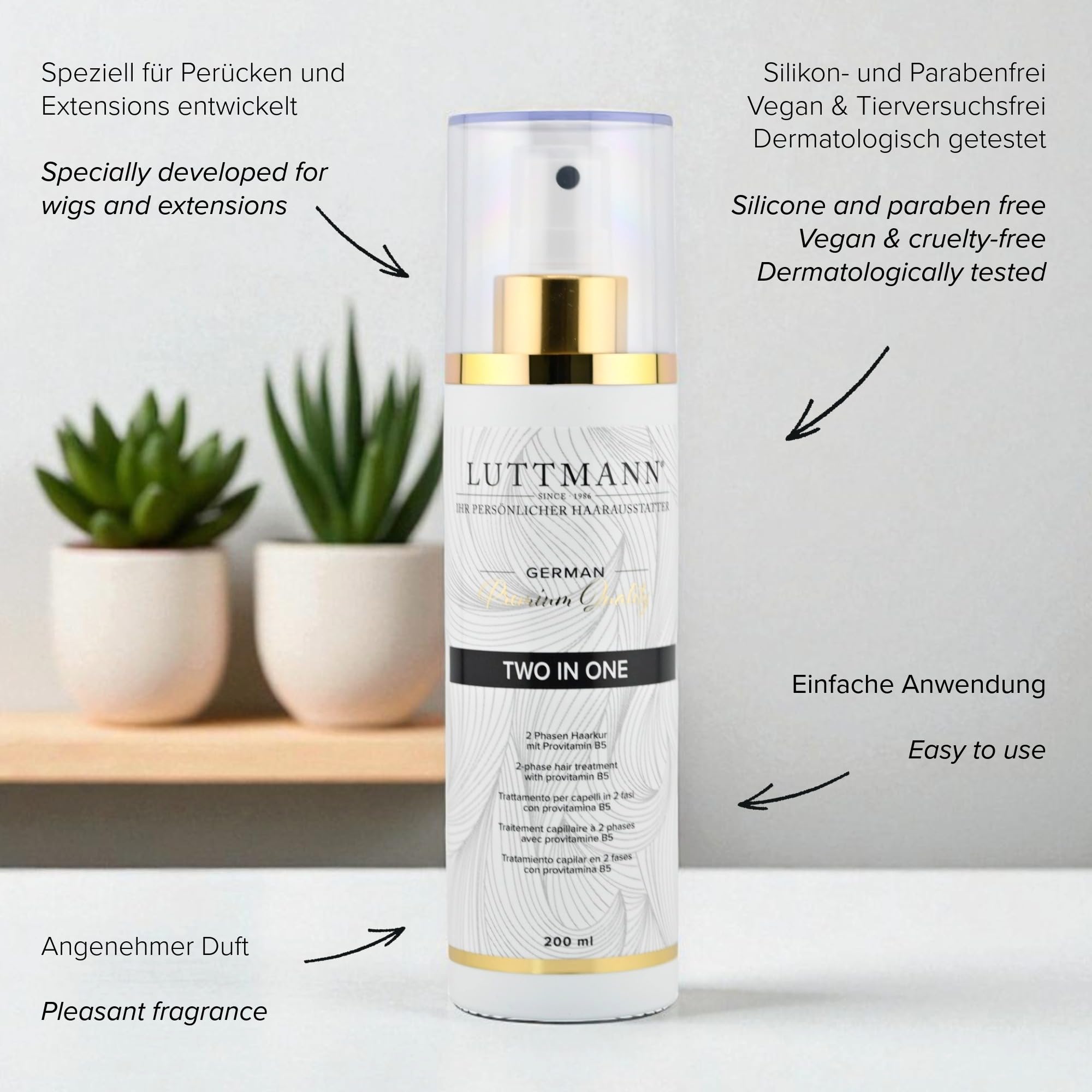 Echthaar Pflegeset für Extensions & Perücken – Shampoo, Balsam, Maske, 2-in-1, Moroccanoil, Hitzeschutz & Haarspray – Komplettes Pflege-Bundle
