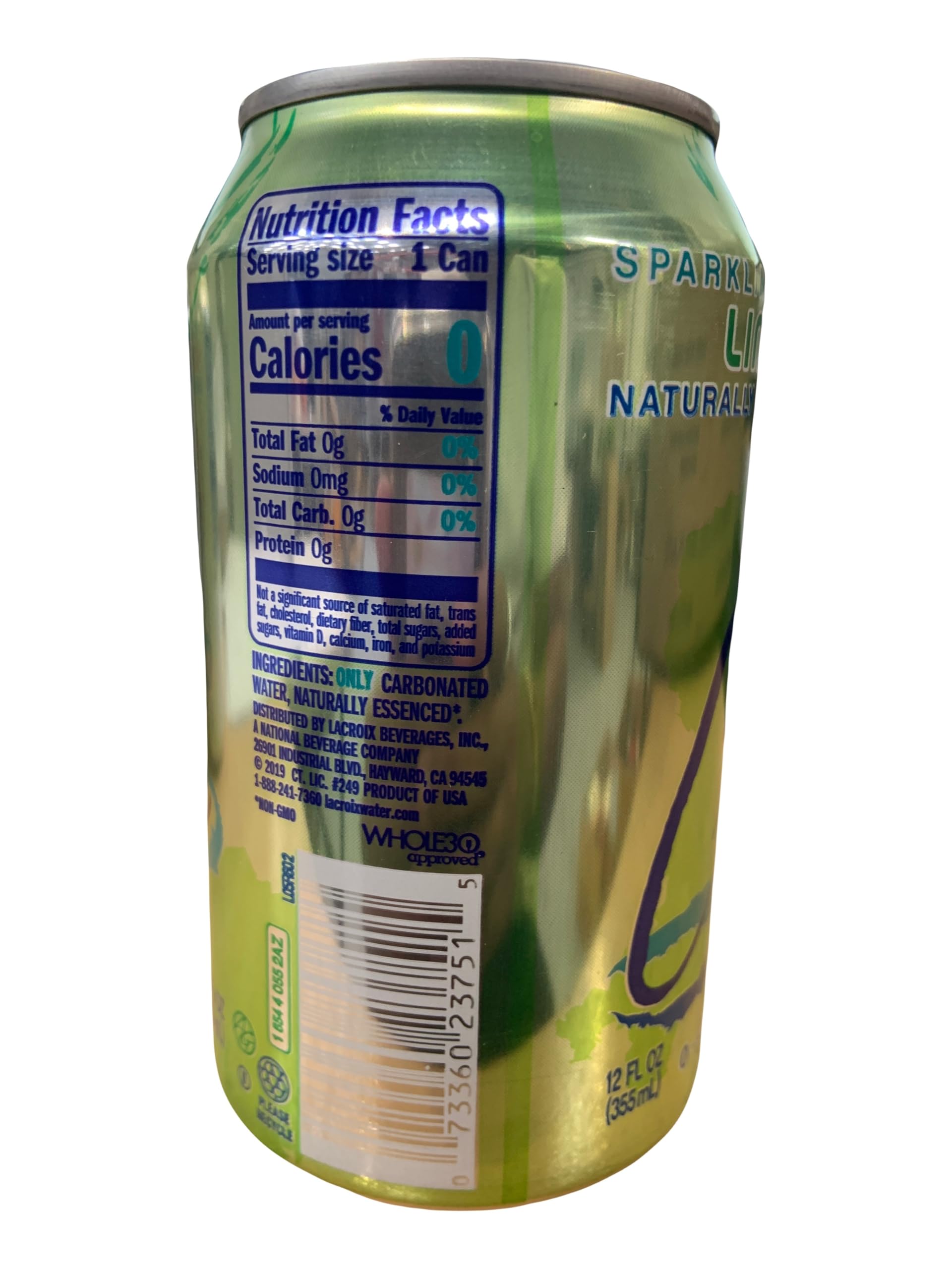 LaCroix, Sparkling Water, Lime, 12 oz, (pack of 12)