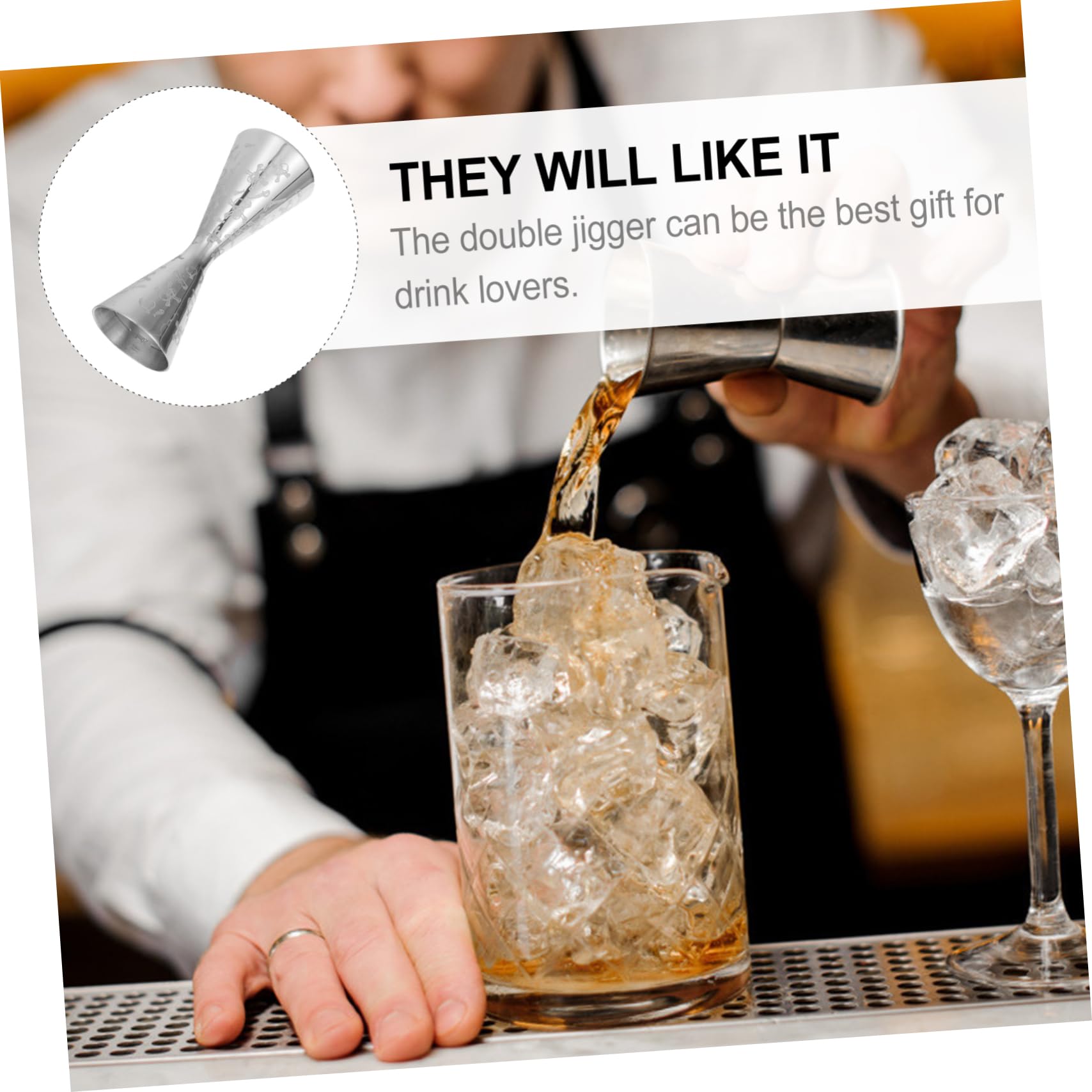 TOPBATHY 3 Pièces Mesureur De Vin en Acier Inoxydable Bar Jigger Doseur à Martini Shaker à Cocktail Tasse à Mesurer Barman Professionnel Double- Style Verre à Cocktail