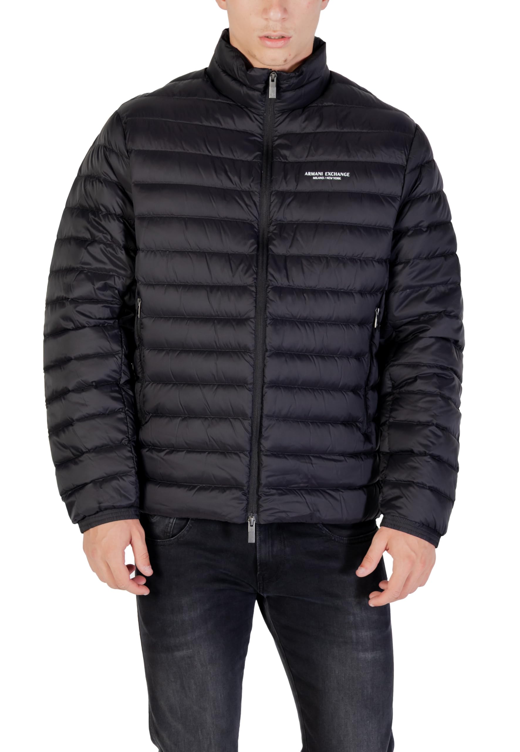 Armani Exchange Herren Schwarz Puffjacke Mittel