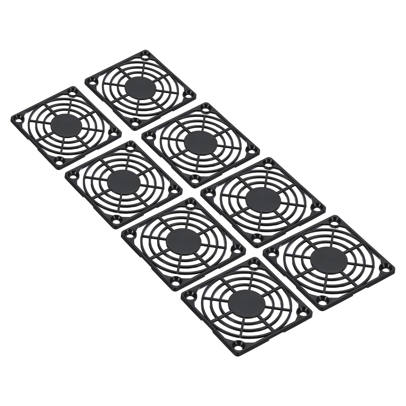 PATIKIL 60mm Ventola Filtro, 8pz ABS Plastica Ventilatore Griglia Protezione Protezione per Ventola Protezione Copertina Fai-da-Te, Nera