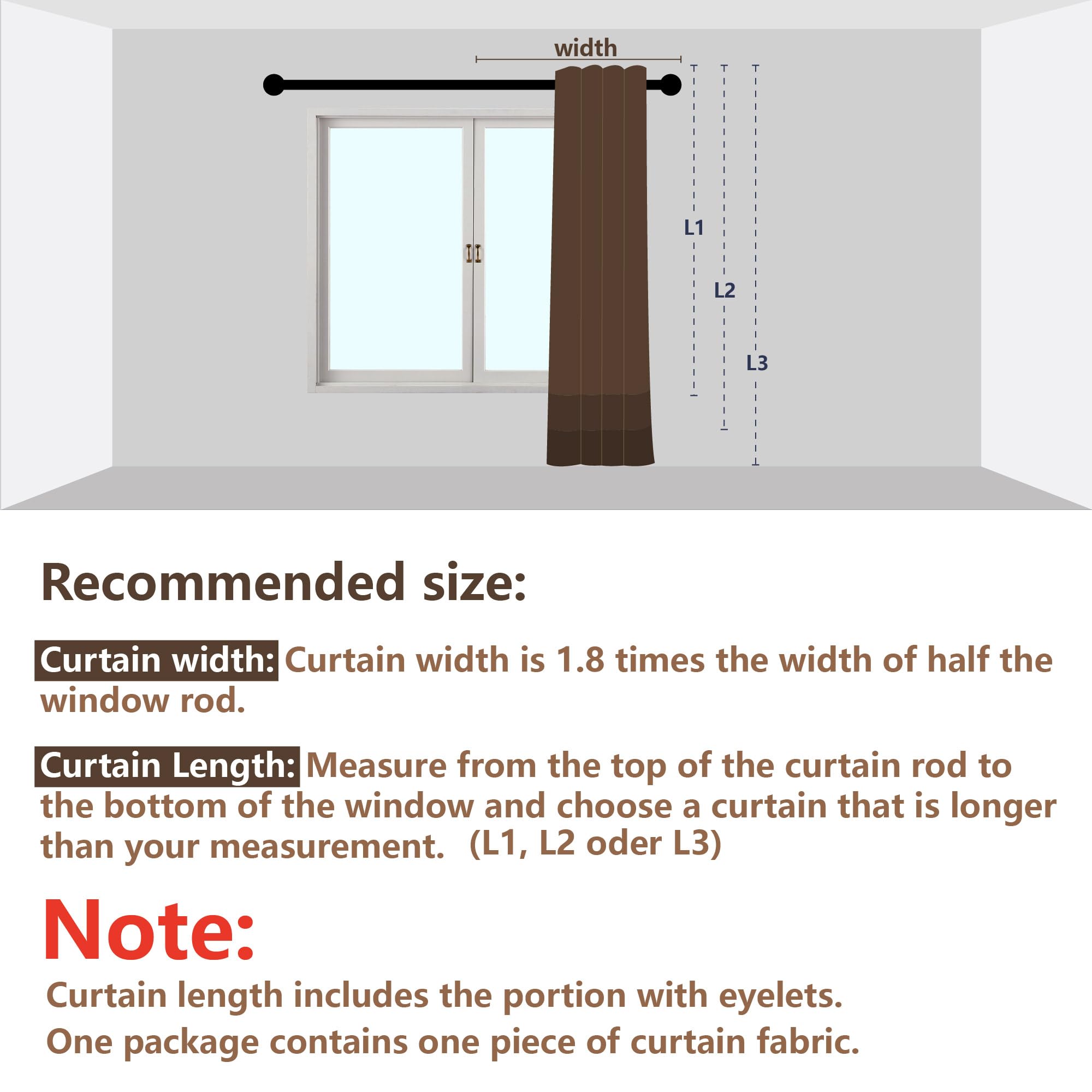Gardinen Blickdicht 160 x 160 cm Kälteschutz Sonnenschutz Blackout Typ Kräuselband Deko Gardine mit Ösen, Waschbar für Jedes Fenster, Schwarz