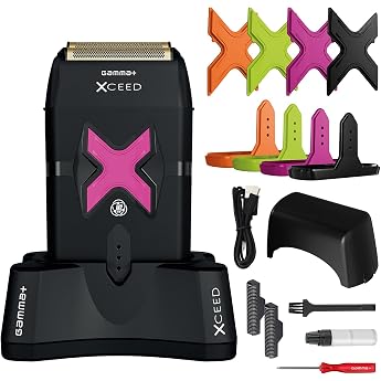 GAMMA+ XCEED Electric Beard and Hair Shaver Wireless Electric Beard Shaver Men Vector IN2 Motor with Intuitive Torque Control 120 Min Operation USB Type C Cable Aluminium Housing