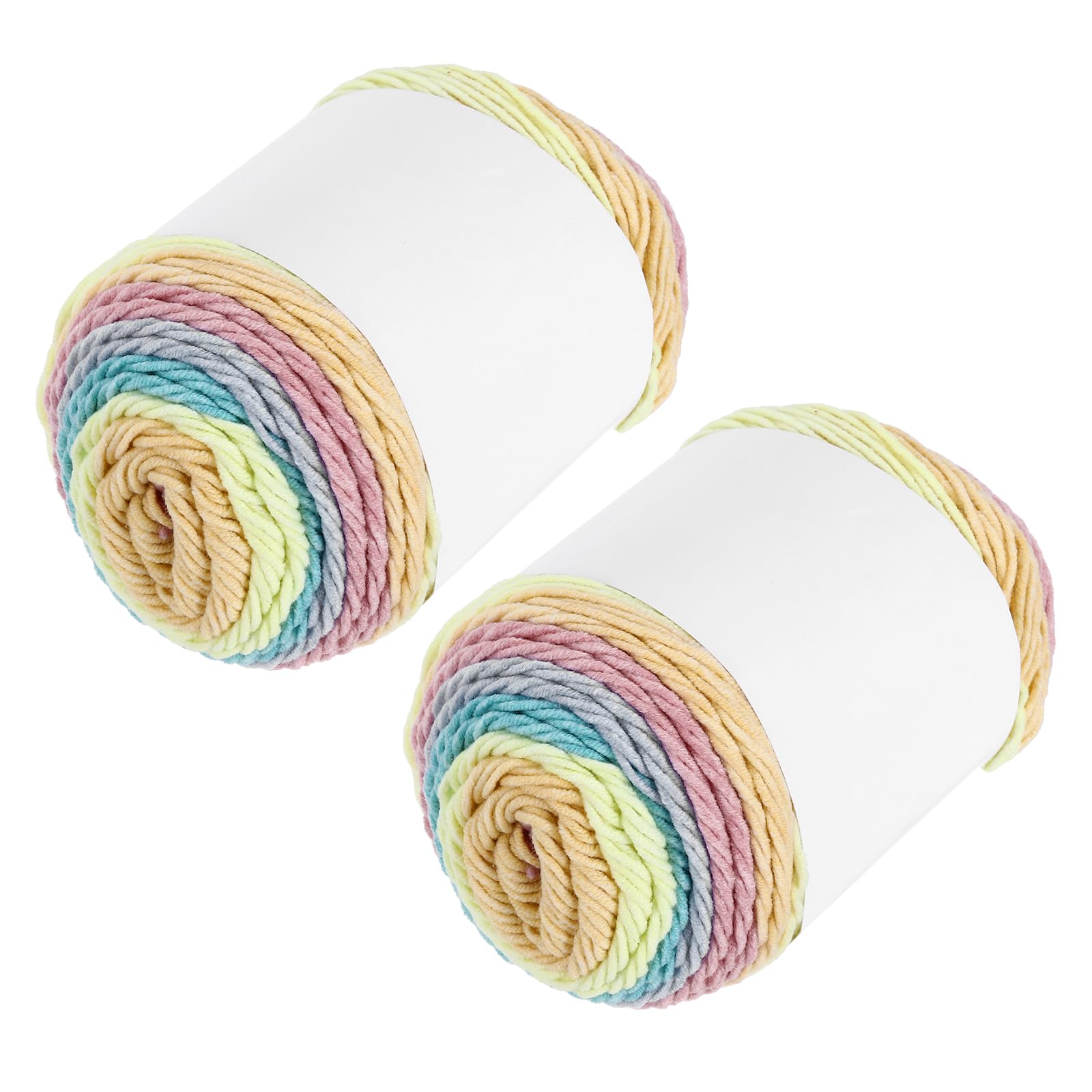 Hilo de ganchillo suave para tejer mantas de bebé artesanales en beige y azul