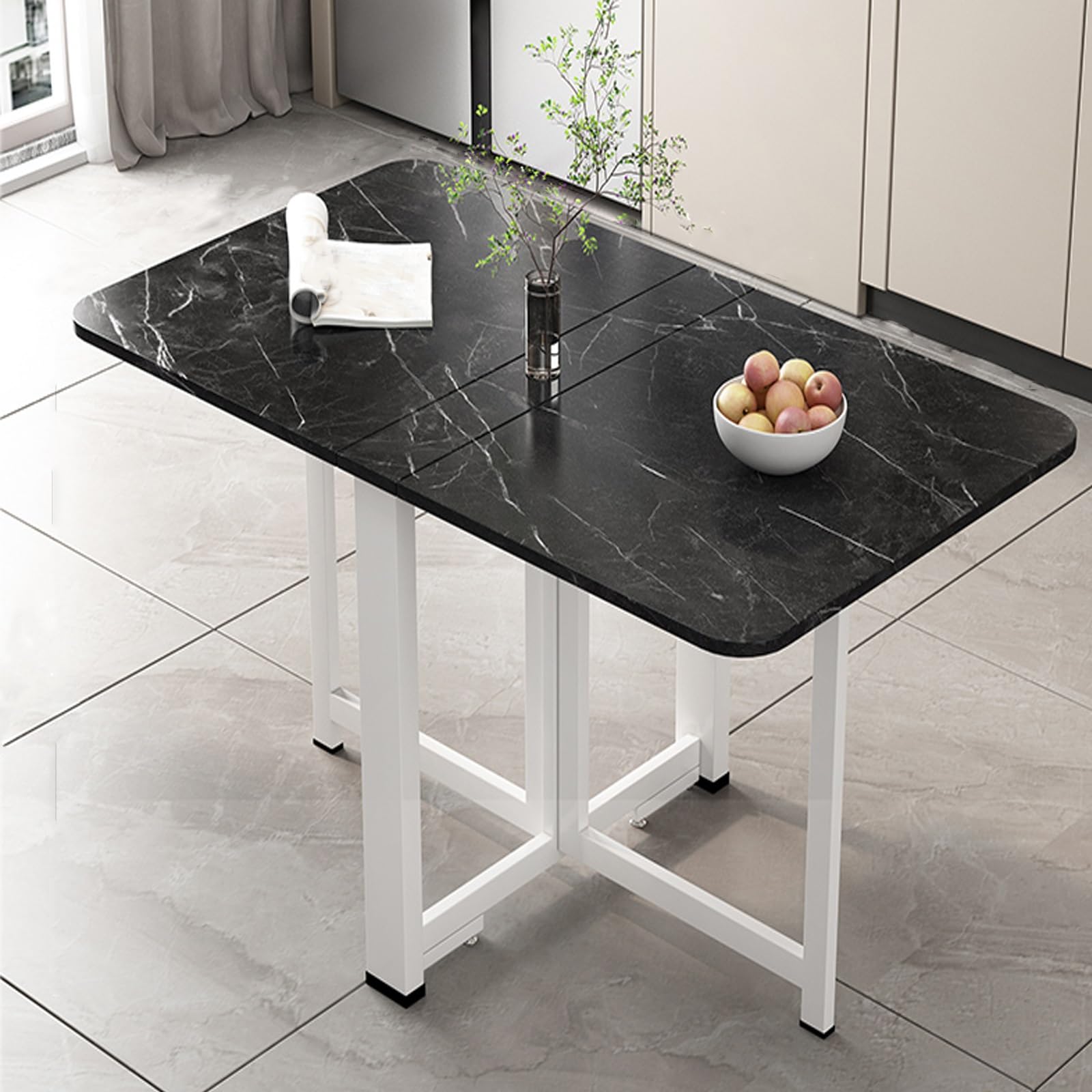 Table pliante de salle à manger au design sobre 100cm