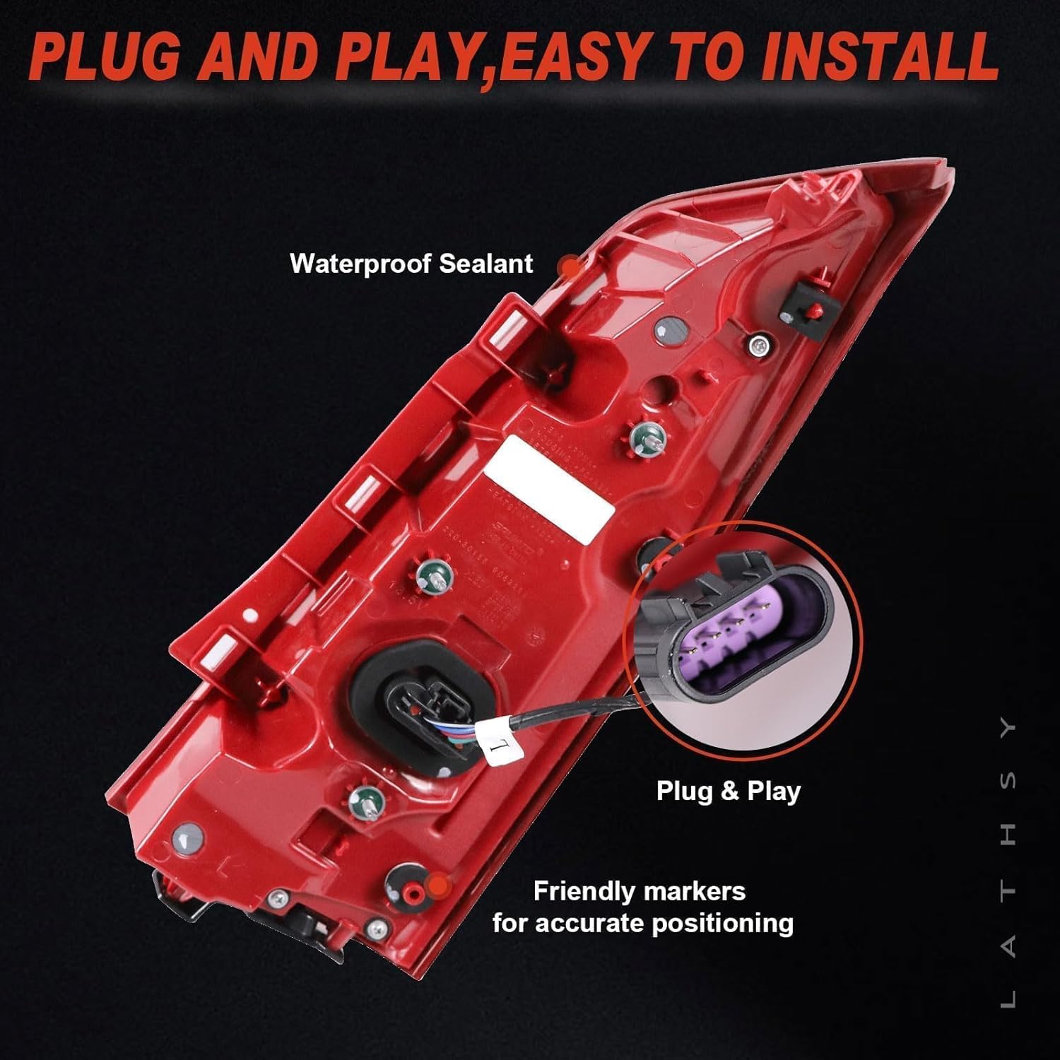 LED Tail Light Compatible with 2013-2018 Cadillac ATS Right Passenger Side Taillight Replace 84081570