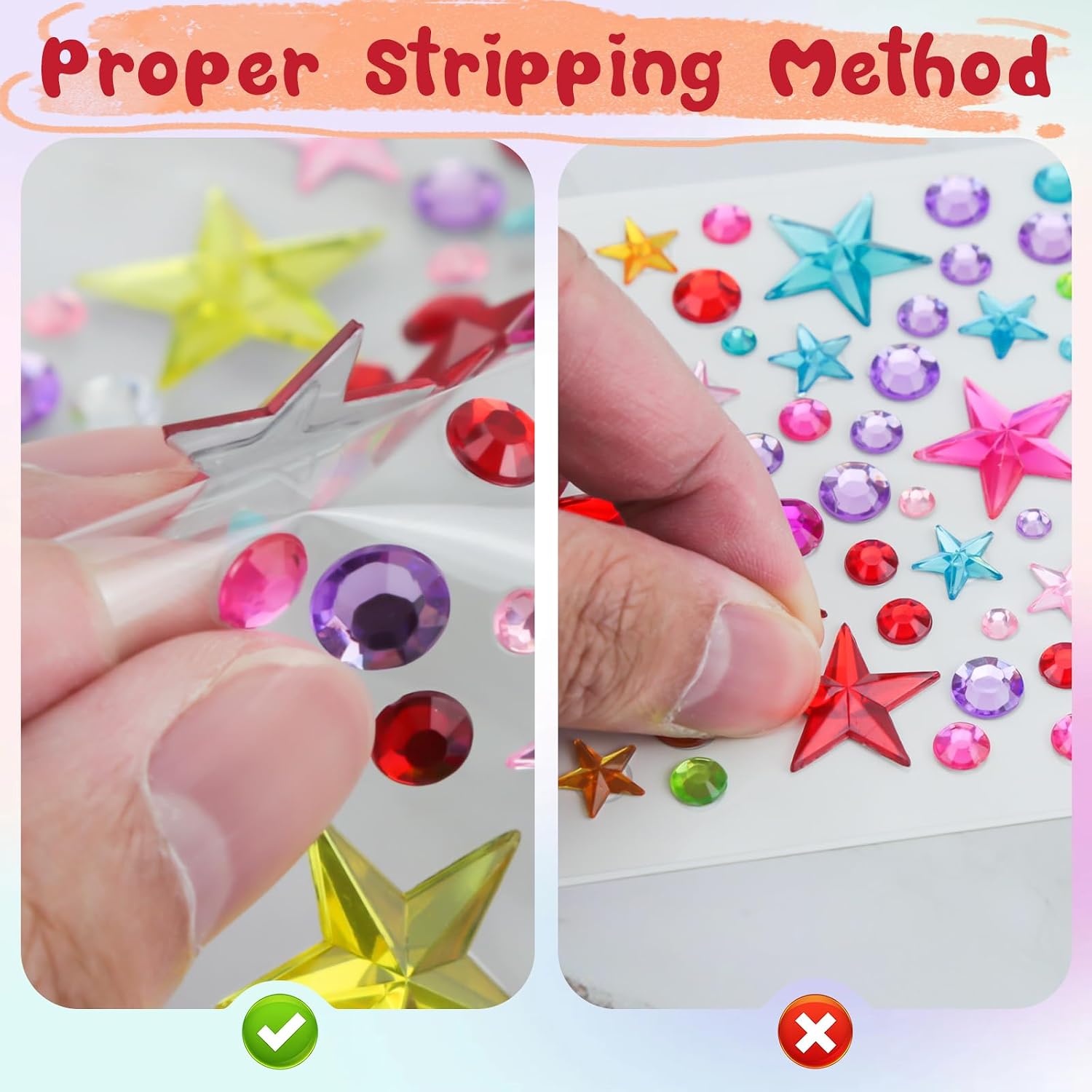 JAMIEWIN 3269pcs Gem Stickers, Self Adhesive Rhinestone Jewel Crafts image 4
